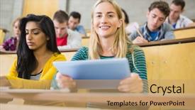  Presentation with lecture hall - Audience pleasing presentation theme consisting of cake - fresh baked homemade decorated gingerbread backdrop and a coral colored foreground