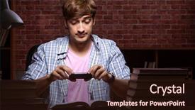  Presentation with young college student diagnosis of chlamydia - Amazing slide set having handsome student preparing for exam backdrop and a wine colored foreground