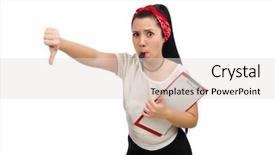  Presentation with crossfit fitness trx training exercises - Audience pleasing presentation theme consisting of students discipline - attractive female fitness trainer isolated backdrop and a lemonade colored foreground