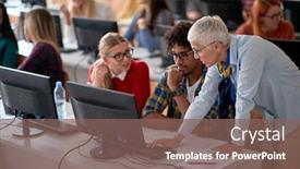  Presentation with informatics - Cool new theme with students-don-t-understand backdrop and a violet colored foreground