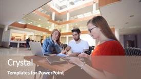  Presentation with working together - Amazing PPT layouts having students group working on school backdrop and a  colored foreground