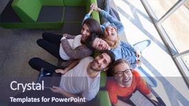  Presentation with racial group high school students - Slide deck having students group working on school background and a  colored foreground