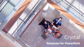  Presentation with teamwork school - Cool new presentation design with students group working on school project together at modern university top view teamwork business concept backdrop and a gray colored foreground