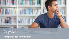  Presentation with med student in class - Amazing PPT layouts having students-in-a-library-handsome backdrop and a gray colored foreground