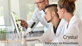  Presentation with biology - Audience pleasing PPT layouts consisting of students in biology attending training backdrop and a soft green colored foreground