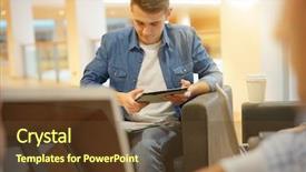  Presentation with lounge - Slides featuring students in lounge room connected background and a  colored foreground