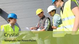  Presentation with professional training - Slides with students in professional training background and a yellow colored foreground