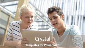  Presentation with diverse high school students - Amazing slide set having students in school yard using backdrop and a coral colored foreground