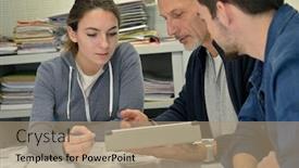  Presentation with engineering - Audience pleasing PPT theme consisting of students-in-training-in-engineering backdrop and a coral colored foreground