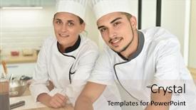  Presentation with dog training class - Cool new PPT theme with students in uniform attending training backdrop and a  colored foreground