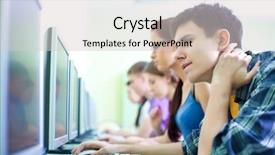  Presentation with teens drugs - PPT layouts with students internet - group of teens with computers background and a lemonade colored foreground