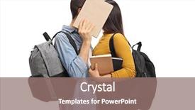  Presentation with love of book - Beautiful presentation theme featuring students kissing behind a book backdrop and a coral colored foreground