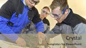  Presentation with ceramic - Presentation enhanced with students learning how to use ceramic saw background and a coral colored foreground