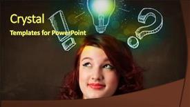  Presentation with hand drawn cartoon of sports - Amazing slide set having students lightbulb - young preety teenager with hand backdrop and a wine colored foreground