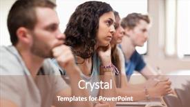  Presentation with lecture hall - Colorful theme enhanced with students listening a lecturer backdrop and a  colored foreground