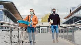  Presentation with students on campus - Colorful PPT layouts enhanced with students-on-university-campus-wearing backdrop and a light gray colored foreground