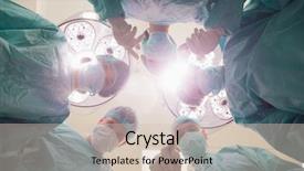  Presentation with medical students - Cool new slides with students practicing surgery on model backdrop and a soft green colored foreground