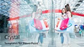  Presentation with garments - Theme having students reflection - cheerful positive attractive student girls background and a  colored foreground