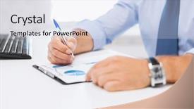  Presentation with education - Presentation design consisting of students result - business office school and education background and a  colored foreground