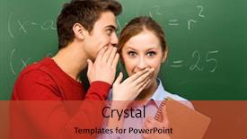  Presentation with sharing - Colorful slide deck enhanced with students sharing secrets backdrop and a red colored foreground