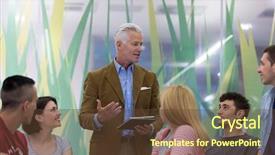  Presentation with professor - PPT layouts consisting of students study with professor background and a tawny brown colored foreground