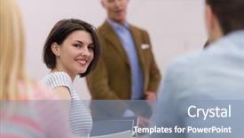  Presentation with professor - Colorful theme enhanced with students study with professor backdrop and a seafoam green colored foreground