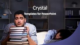  Presentation with students at academic institutions - Presentation featuring students studying late at night background and a  colored foreground