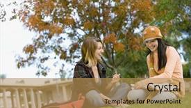  Presentation with college students - Colorful theme enhanced with students studying on college campus backdrop and a gold colored foreground