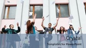  Presentation with end school year - Slide deck enhanced with students to complete academic year background and a seafoam green colored foreground