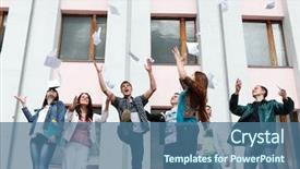  Presentation with end school year - PPT theme having students to complete academic year background and a ocean colored foreground