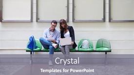  Presentation with technology students - Presentation theme having students-use-modern-technology background and a gray colored foreground