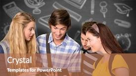  Presentation with black students - Cool new theme with students using digital tablet backdrop and a  colored foreground