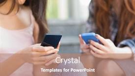  Presentation with student nurse teaching university - Beautiful slides featuring students using their smartphones together at the university backdrop and a coral colored foreground