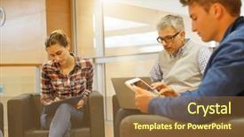  Presentation with teacher and students - Beautiful presentation theme featuring students with teacher in lounge backdrop and a tawny brown colored foreground