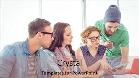  Presentation with college student money - Beautiful PPT layouts featuring students working as a team backdrop and a  colored foreground