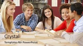  Presentation with public works students - Cool new PPT layouts with students working together in library backdrop and a lemonade colored foreground