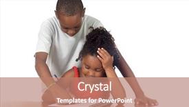  Presentation with review - Amazing PPT layouts having studing together over white background backdrop and a coral colored foreground