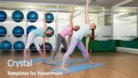  Presentation with class - Colorful slide set enhanced with studio at the leisure center backdrop and a coral colored foreground