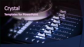  Presentation with audio - Slide deck consisting of studio audio sound console background and a wine colored foreground