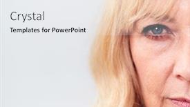  Presentation with studio - PPT theme with studio-close-up-of-mature background and a white colored foreground