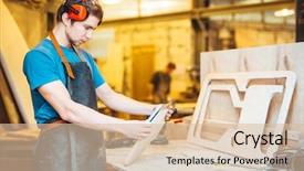  Presentation with parts - Slide set with studio fitting parts for wood background and a lemonade colored foreground