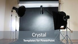 Presentation with flash - Cool new presentation theme with studio flash on grey background backdrop and a gray colored foreground