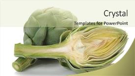 Presentation with studio - Slides enhanced with up image of an artichoke background and a soft green colored foreground