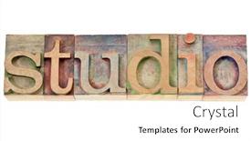  Presentation with vintage - Cool new presentation design with studio-isolated-word-in-vintage backdrop and a  colored foreground