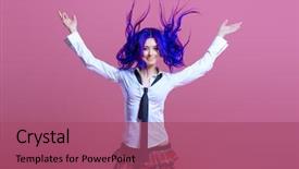  Presentation with japanese anime - Amazing slide set having studio japanese style anime backdrop and a violet colored foreground