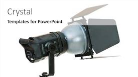  Presentation with lighting - Cool new presentation with studio lighting isolated on the white background backdrop and a white colored foreground