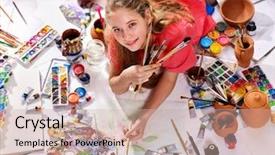  Presentation with choice - Amazing slide set having studio on floor best backdrop and a soft green colored foreground