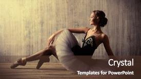  Presentation with ballet - Audience pleasing presentation theme consisting of studio over grunge background art backdrop and a tawny brown colored foreground