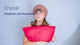  Presentation with studio - Colorful presentation enhanced with studio-photo-of-a-girl backdrop and a light blue colored foreground