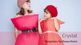  Presentation with studio - Presentation featuring studio-photo-of-a-girl background and a red colored foreground